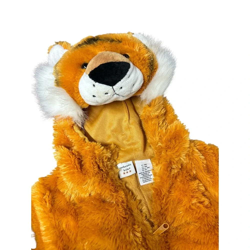 Authentic‎ Kids Tiger Costume Outfit Hooded Faux Fur Cosplay Halloween 18 Months